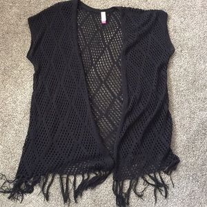 Cap sleeve cardigan